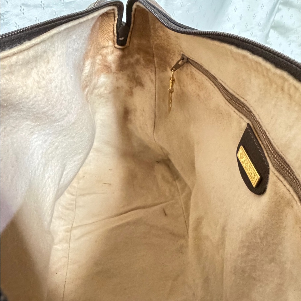 Authentic Vintage Gucci Brown Monogram Handbag - Picture 13 of 16